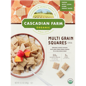 Cascadian Farm, Multi Grain Squares Cereal, 12.3 Oz(Case Of 10)