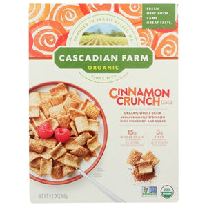 Cascadian Farm, Cinnamon Crunch Cereal, 9.2 Oz(Case Of 10)