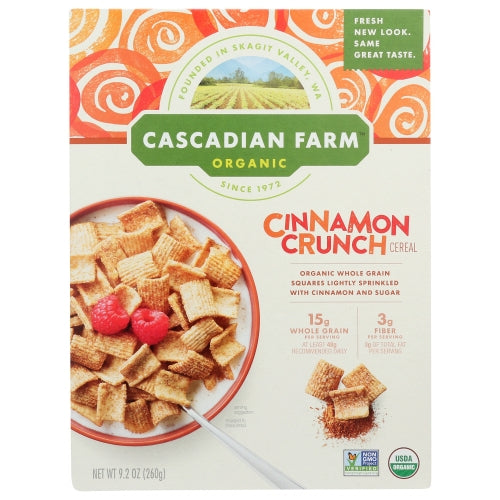 Cascadian Farm, Cinnamon Crunch Cereal, 9.2 Oz(Case Of 10)