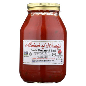 Michaels Of Brooklyn, Sauce Tomato Basil, Case of 6 X 32 Oz