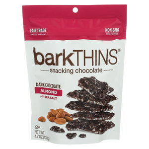 Barkthins, Dark Chocolate Almond Snacks, 4.7 Oz