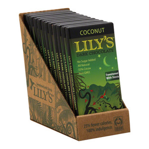 Lily's, Dark Chocolate With Stevia Coconut, 3 Oz(Case Of 12)