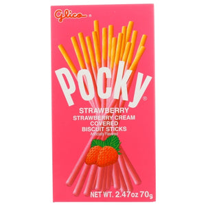 Glico, Pocky Strawberry Cookie Stick, 2.47 Oz(Case Of 10)