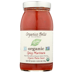 Sauce Pasta Spcy Mrnara O Case of 6 X 25 Oz by Organico Bello