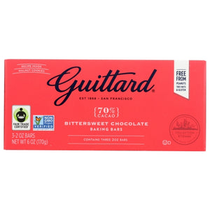 Guittard, Choc 70% Bitterswt, 6 Oz(Case Of 12)