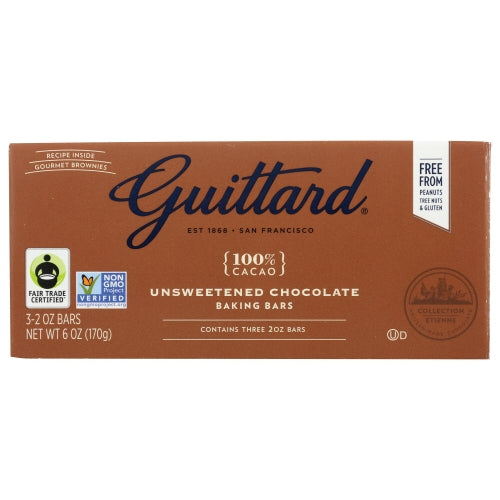 Guittard, Choc 100% Unswtnd, 6 Oz(Case Of 12)