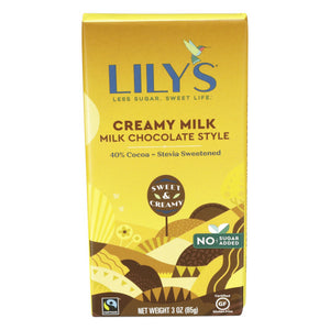 Lily's, Creamy Milk Chocolate Bar With Stevia, 3 Oz(Case Of 12)