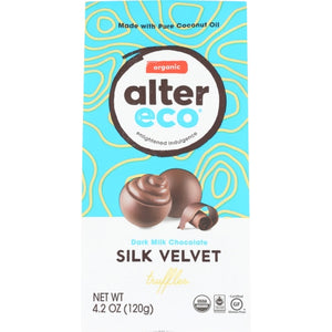 Alter Eco, Organic Velvet Truffles Dark Milk Chocolate, 4.2 Oz(Case Of 8)