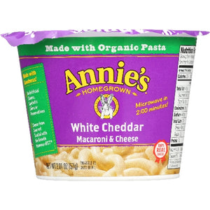 Annie's Homegrown, White Cheddar Microwavable Mac And Cheese Cup, 2.01 Oz(Case Of 12)