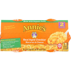 Annie's Homegrown, Real Aged Cheddar Macaroni And Cheese, 4.02 Oz(Case Of 6)