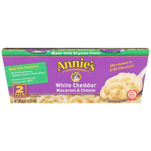 Annie's Homegrown, White Cheddar Macaroni Cheese Pasta Cup, 4.02 Oz(Case Of 6)