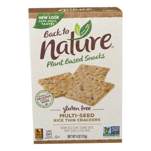 Back to Nature, Multi Seed Gluten Free Thin Rice Crackers, 4 Oz(Case Of 12)