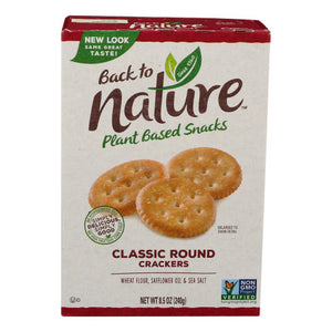 Back to Nature, Classic Round Crackers, 8.5 Oz(Case Of 6)