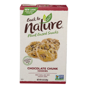 Back to Nature, Chocolate Chunk Cookies, 9.5 Oz(Case Of 6)