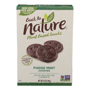 Back to Nature, Fudge Mint Cookies, 6.4 Oz(Case Of 6)