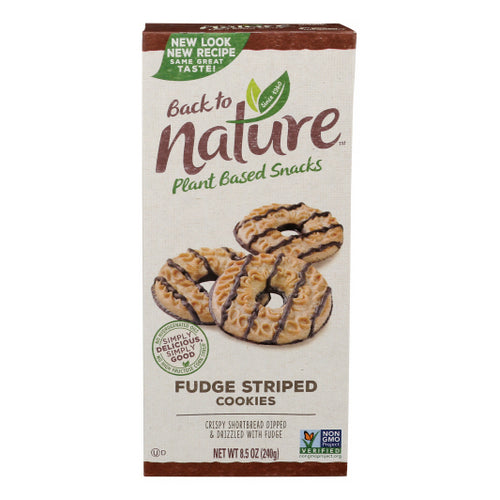 Back to Nature, Fudge Striped Cookies, 8.5 Oz(Case Of 6)