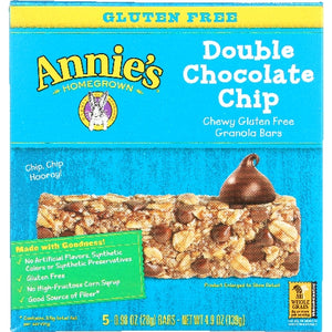 Annie's Homegrown, Chewy Granola Bars Double Chocolate Chip, 4.9 Oz(Case Of 12)