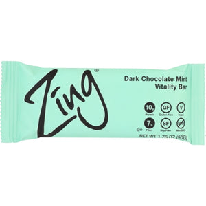 Zing Bars, Bar Chococlate Dark Mint, 1.76 Oz(Case Of 12)