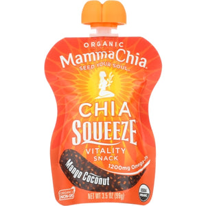 Mamma Chia, Chia Squeeze Mango Coconut, 3.5 Oz(Case Of 8)