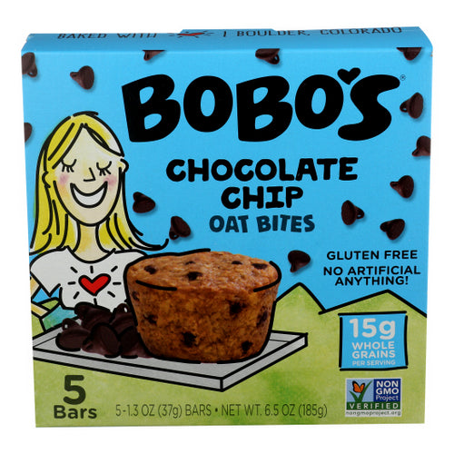 Bobo's Oat Bars, Original Chocolate Chips Bites, 6.5 Oz