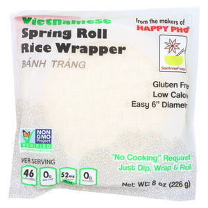 Star Anise, Star Anise Foods Vietnamese Spring Roll Rice Wrapper, 8 Oz(Case Of 12)