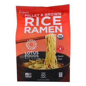 Lotus Foods, Organic Rice Ramen Noodles Millet And Brown, 10 Oz(Case Of 6)