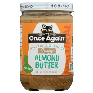 Once Again, No Stir Lightly Toasted Creamy Almond Butter, 16 Oz(Case Of 6)
