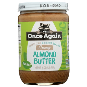 Once Again, Organic No Stir Lightly Toasted Creamy Almond Butter, 16 Oz(Case Of 6)