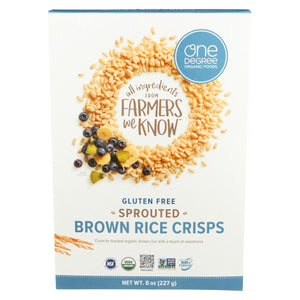 One Degree, Sprouted Brown Rice Crisps, 8 Oz(Case Of 6)