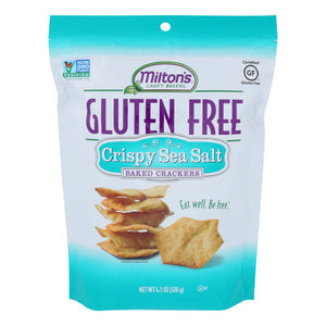 Milton's, Gluten Free Baked Crackers Crispy Sea Salt, 4.5 Oz(Case Of 12)