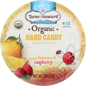 Torie & Howard, Candy Tin Lemon Raspberry, 2 Oz(Case Of 8)