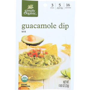 Simply Organic, Dip Mix Guacamole Org, 0.8 Oz
