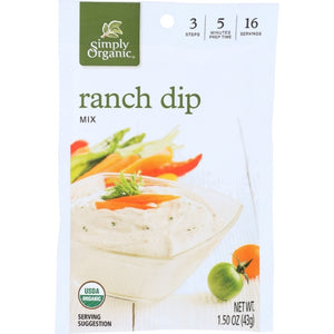 Simply Organic, Dip Mix Ranch Org, 1.5 Oz(Case Of 12)
