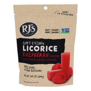 Rjs Licorice, Soft Eating Licorice Raspberry, 7 Oz(Case Of 8)
