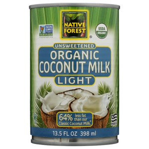 Native Forest, Unsweetened Organic Coconut Milk Light, 13.5 Oz(Case Of 12)
