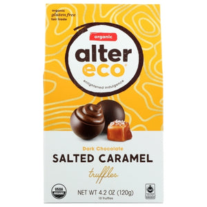 Alter Eco, Dark Chocolate Truffles Salted Caramel, 4.2 Oz(Case Of 8)