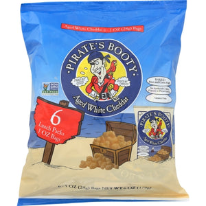 Pirate's Booty, Aged White Cheddar Rice Corn And Puffs, 6 Count(Case Of 12)