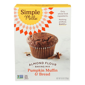 Simple Mills, Almond Flour Muffin And Bread Baking Mix Gluten Free Pumpkin, 9 Oz(Case Of 6)