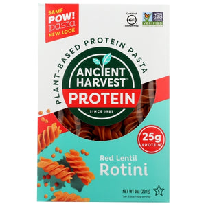 Ancient Harvest, Gluten Free Red Lentil Rotini Protein Pasta, 8 Oz(Case Of 6)