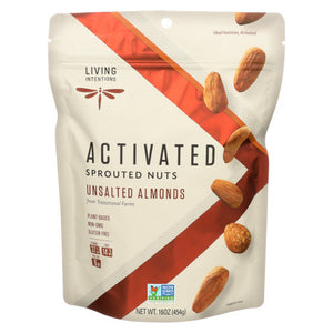 Living Intentions, Spr Outed Raw Almonds, 16 Oz(Case Of 4)