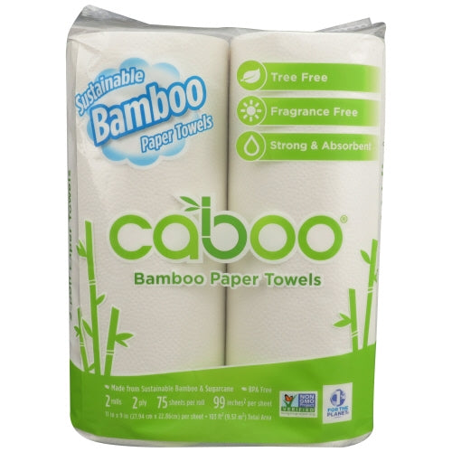 Caboo, Towel Paper Roll 2Pk 75S, 1 Count