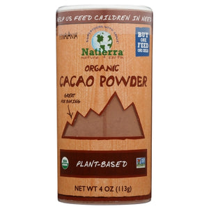 Natierra, Organic Cacao Powder Shaker, 4 Oz(Case Of 12)