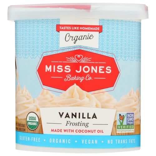 Miss Jones Baking Co, Organic Frosting Gluten Free Vanilla, 11.29 Oz(Case Of 6)