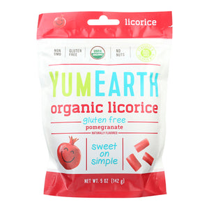 Yum Earth, Organic Licorice Pomegranate, 5 Oz(Case Of 6)
