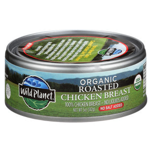 Wild Planet, Organic Roasted Chicken Breast No Salt Added, 5 Oz(Case Of 12)