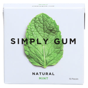 Simplygum, All Natural Gum  Mint, 15 Count(Case Of 12)