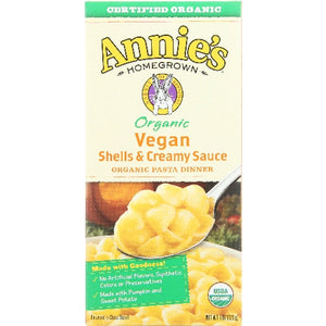Annie's Homegrown, Pasta Shells Crmy Sce Org, Case of 12 X 6 Oz