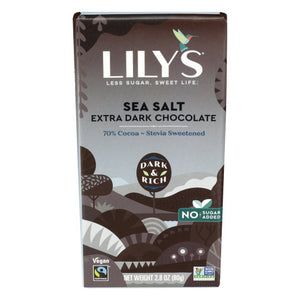 Lily's, Dark Chocolate With Stevia Sea Salt, 2.8 Oz(Case Of 12)