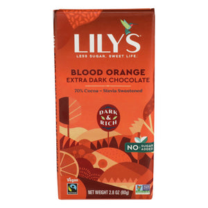 Lily's, Dark Chocolate With Stevia Blood Orange, 2.8 Oz(Case Of 12)