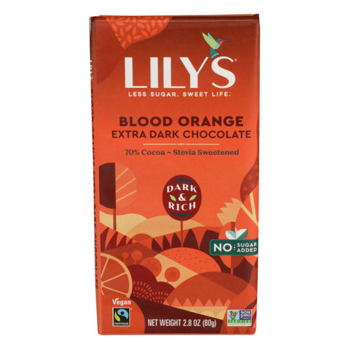 Lily's, Dark Chocolate With Stevia Blood Orange, 2.8 Oz(Case Of 12)